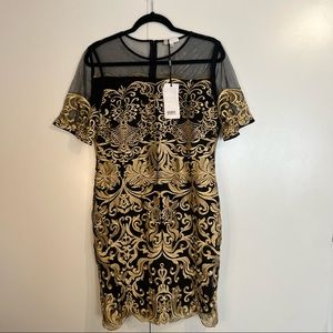 NWT Lace and Gold Dress